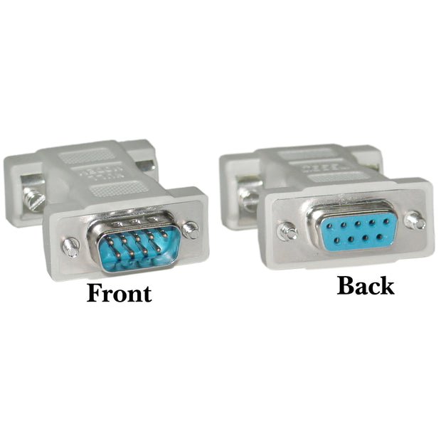 Null Modem Adapter, DB9 Male to DB9 Female