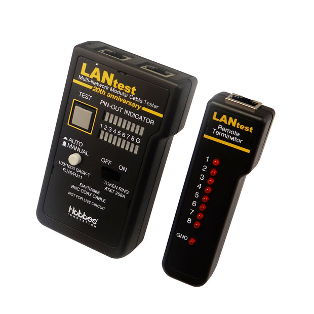 Lan Tester Network Cable tester, Pin Configuration/Wire Map Results, Black