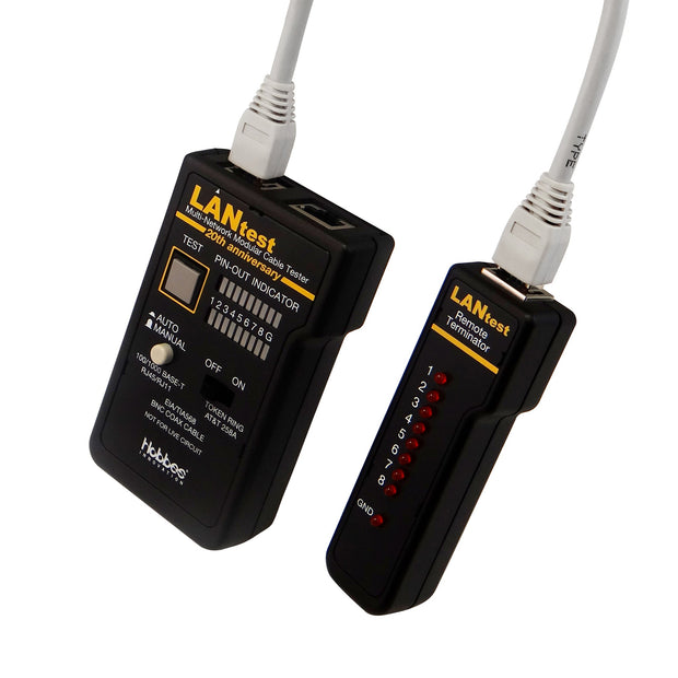 Lan Tester Network Cable tester, Pin Configuration/Wire Map Results, Black