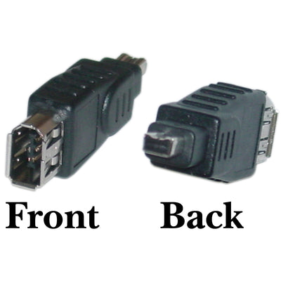 Firewire Adapter, IEEE-1394a , 6 Pin Female / 4 Pin Male