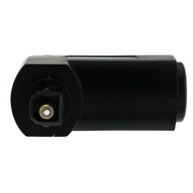 Toslink Adapter, Right Angle, Digital Optical, 360 degree rotation on male end