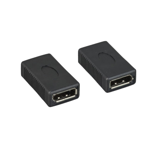 DisplayPort 1.4 Coupler / Gender Changer, DisplayPort Female to DisplayPort Female, Black