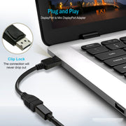 DisplayPort Male to Mini DisplayPort Female 6 inch Adapter Cable