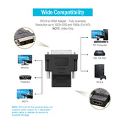HDMI to DVI Adapter, HDMI Female to/from DVI Male