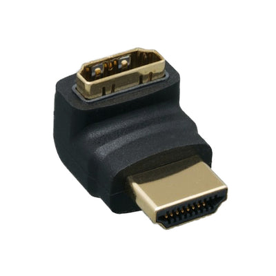 HDMI 270 Degree Port Saver Adapter - Up, HDMI Type-A Male to HDMI Type-A Female,  4K 60Hz, Black