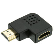 HDMI High Speed Horizontal 90 Degree Elbow Adapter - Right, HDMI Type-A Male to HDMI Type-A Female, 4K 60Hz, Black
