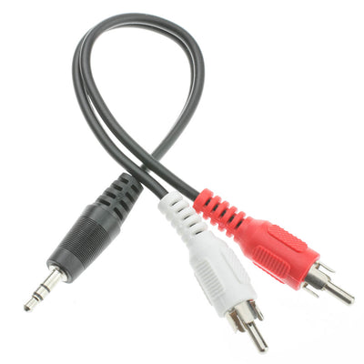 3.5mm Stereo to Dual RCA Audio Adapter Cable, 3.5mm Male to Dual RCA Male (Red/White), 6 inch