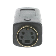 S Video to RCA Adapter, S-Video (MiniDin4) Female to RCA Male, Gold Connectors