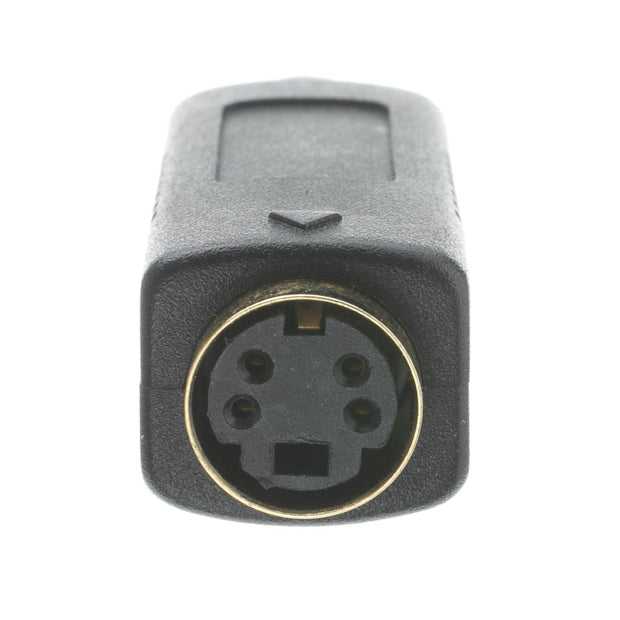 S Video to RCA Adapter, S-Video (MiniDin4) Female to RCA Male, Gold Connectors