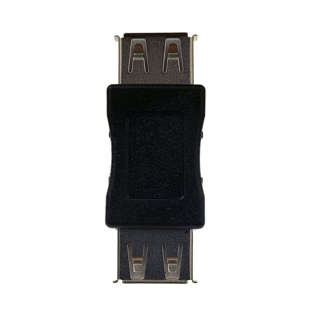 USB Coupler / Gender Changer, Type A Female to Type A Female, Black