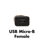 USB 2.0 Micro Adapter, USB Micro-B Female to USB Type-C Male