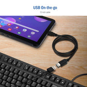 USB OTG, USB 3.0 Micro B Male to USB 3.0 Type A Female, USB On The Go, 12 inch cable