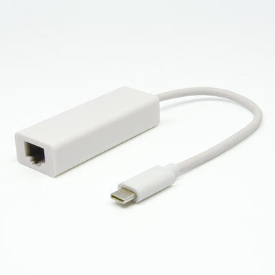 USB-C 3.1 to Gigabit (10/100/1000Mbps) Ethernet Adapter, white