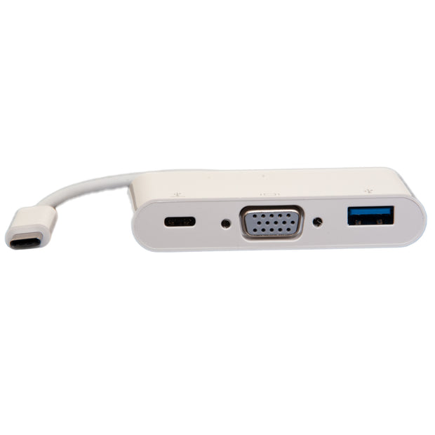 USB-C 3.1, 3-in-1 Mini Dock, SVGA, USB 3.0 Type-A, & USB-C Charge Port