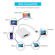 USB 3.1 Type C to DisplayPort Video Adapter, requires Thunderbolt3 or DisplayPort Alt Mode