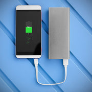 Powerocks 6000mAh Power Bank, Dual USB, Includes Micro USB Charge Cable, Silver