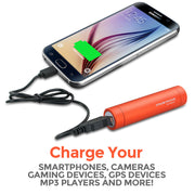 Powerocks 2800mAh Power Bank, 1 USB port, Includes Micro USB Charge Cable, Orange