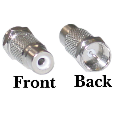 F-pin Male to RCA Female Adapter