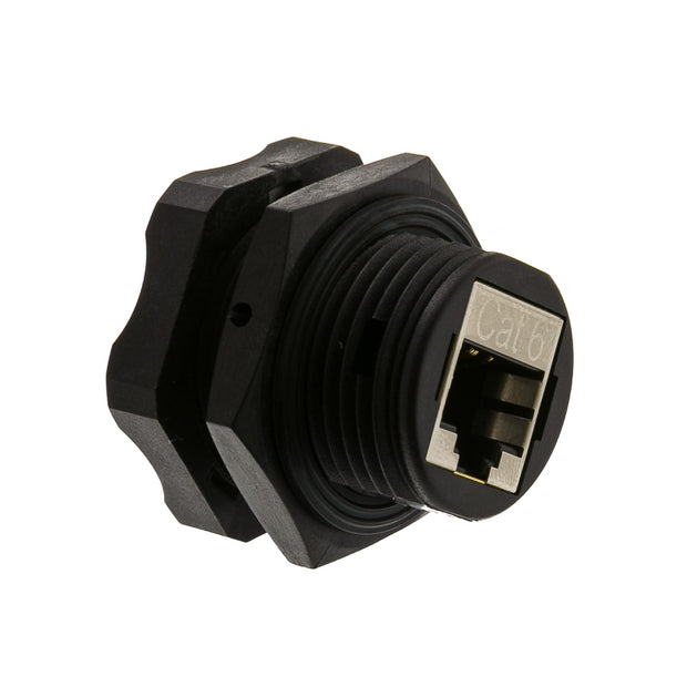 Shielded Outdoor Waterproof Cat6 Coupler, RJ45 Female to Female, Wall Plate Mount