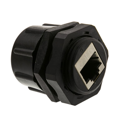 Shielded Outdoor Waterproof Cat6 Coupler, RJ45 Female to Female, With Cap, Wall Plate Mount