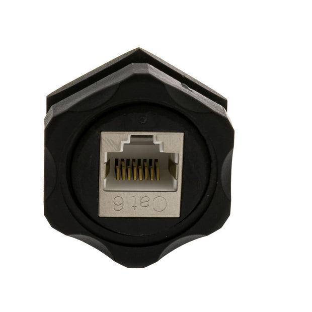 Shielded Outdoor Waterproof Cat6 Jack, RJ45 Female to 110 Punch Down, Wall Plate Mount