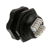 Shielded Outdoor Waterproof Cat6 Jack, RJ45 Female to 110 Punch Down, Wall Plate Mount