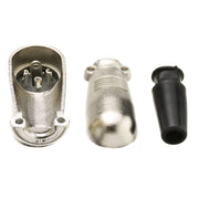 XLR Male Connector, Right Angle, Solder type, 3 Conductor