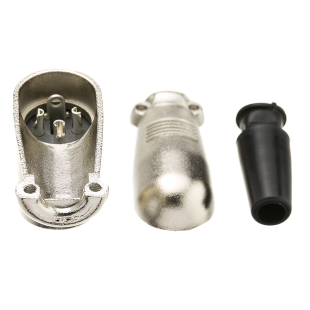 XLR Male Connector, Right Angle, Solder type, 3 Conductor
