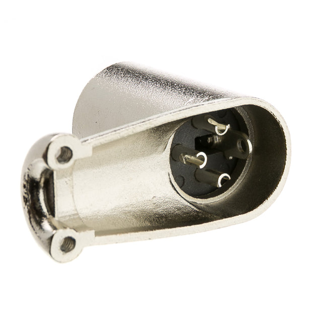 XLR Male Connector, Right Angle, Solder type, 3 Conductor