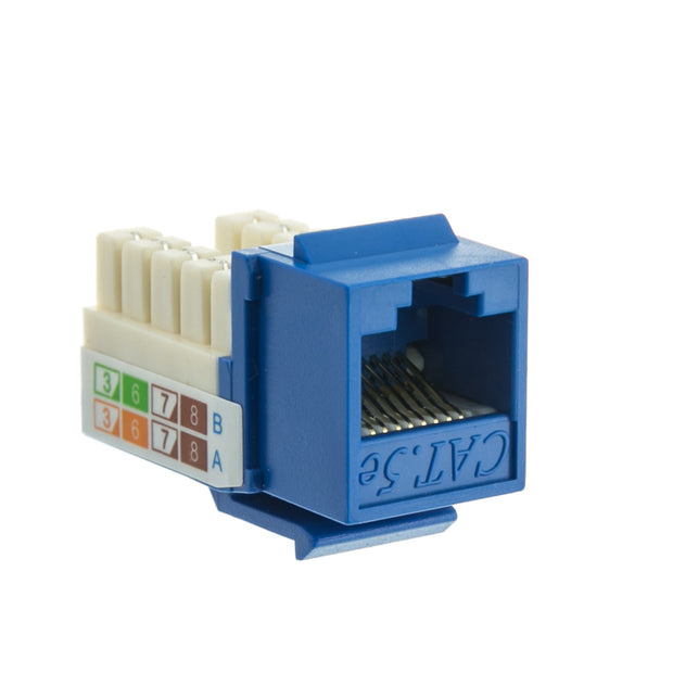 SlimlineCat5e Keystone Jack, RJ45 Female to 110 Punch Down