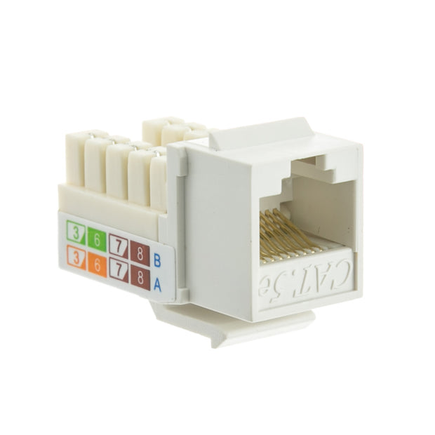 SlimlineCat5e Keystone Jack, RJ45 Female to 110 Punch Down