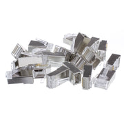 Shielded Cat5e RJ45 Crimp Connectors for Solid/Stranded Cable, 8P8C, POE Compliant, 50 pieces