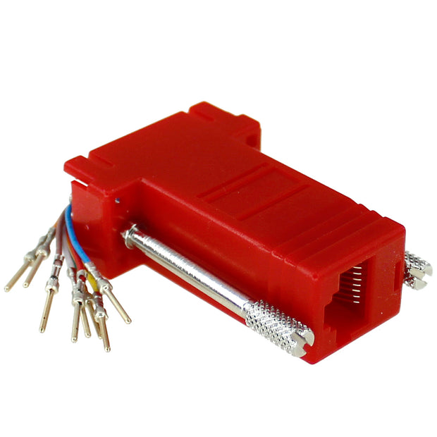 Modular Adapter, DB9 Male to RJ45 Jack