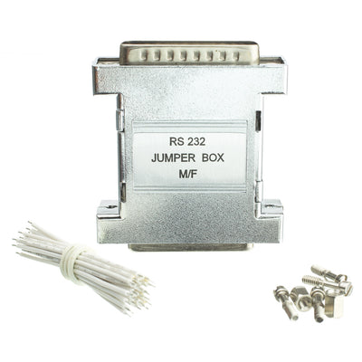 RS-232 Jumper Box, DB25 Male to DB25 Female