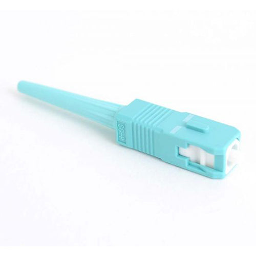 SC OM3 50um Fiber Optic Splice Connector, 900um boot, 900um fiber stub, 10-pack
