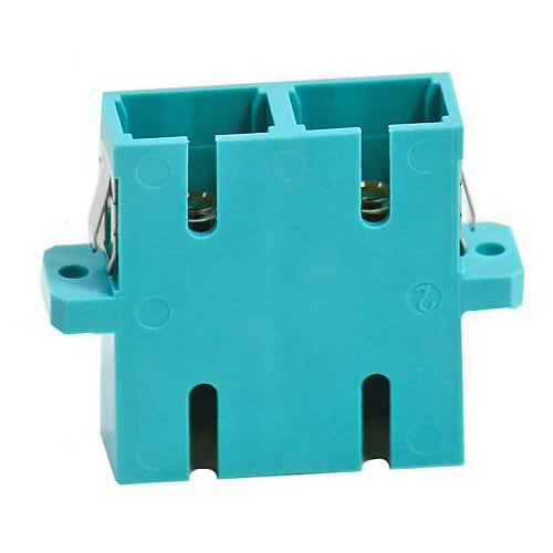 SC/PC MM 10 Gigabit Duplex Adapter, Bronze Sleeve, Aqua