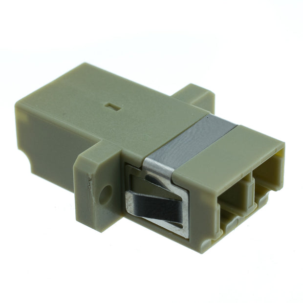 Fiber Optic Coupler, LC/LC Female, Duplex, Plastic Housing