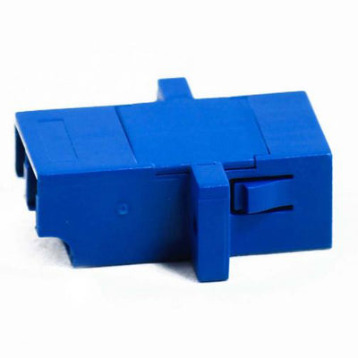 LC/UPC Singlemode Duplex Coupler, blue, polymer body and zirconia sleeve