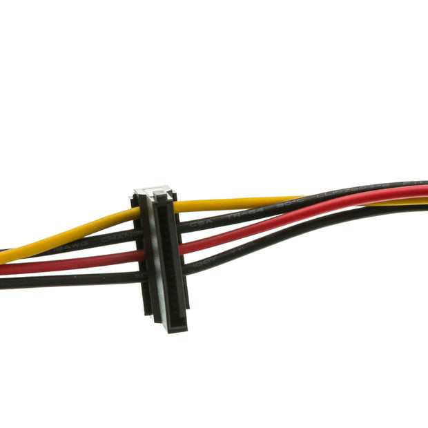 SATA Power Y Cable, Serial ATA Male to Dual Serial ATA Female, 15 Pin SATA Power, 14 inch