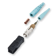 SC Connector, 50/125µm Multimode (OM3/OM4), Black Housing & Aqua Boot, Boot 900µm/3.0mm - Corning 95-050-41-X Unicam