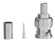 RG59 BNC Male Crimp On Connector, 3 Piece Set
