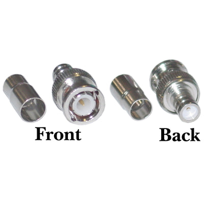 RG6 BNC Male Crimp On Connector, 2 Piece Set