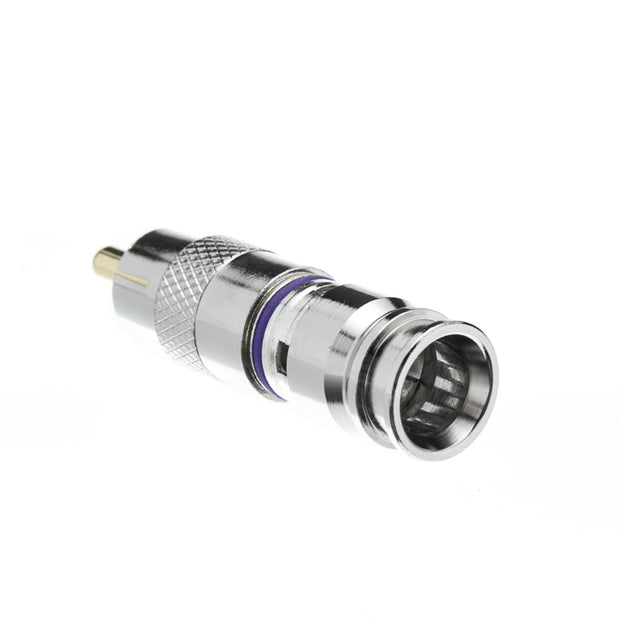 RG6 RCA Compression Connector (Purple Band) (25pcs/bag)