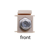 Keystone Insert, F-pin Coaxial Connector, F-pin Female Coupler