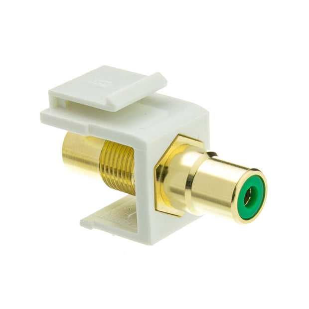 Keystone Insert, White, RCA Female Coupler ( RCA)