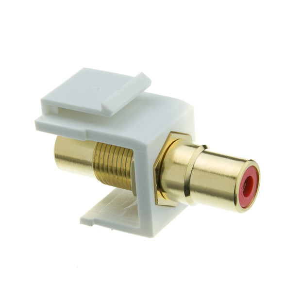 Keystone Insert, White, RCA Female Coupler ( RCA)