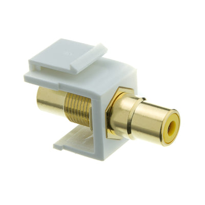 Keystone Insert, White, RCA Female Coupler ( RCA)