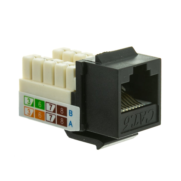 Slimline Cat6 Keystone Jack, RJ45 Female to 110 Punch Down