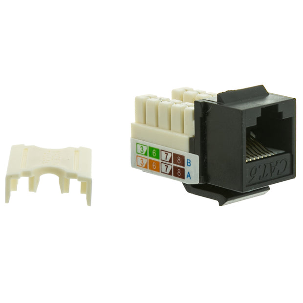 Slimline Cat6 Keystone Jack, RJ45 Female to 110 Punch Down