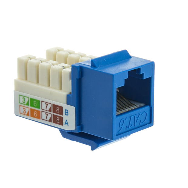 Slimline Cat6 Keystone Jack, RJ45 Female to 110 Punch Down